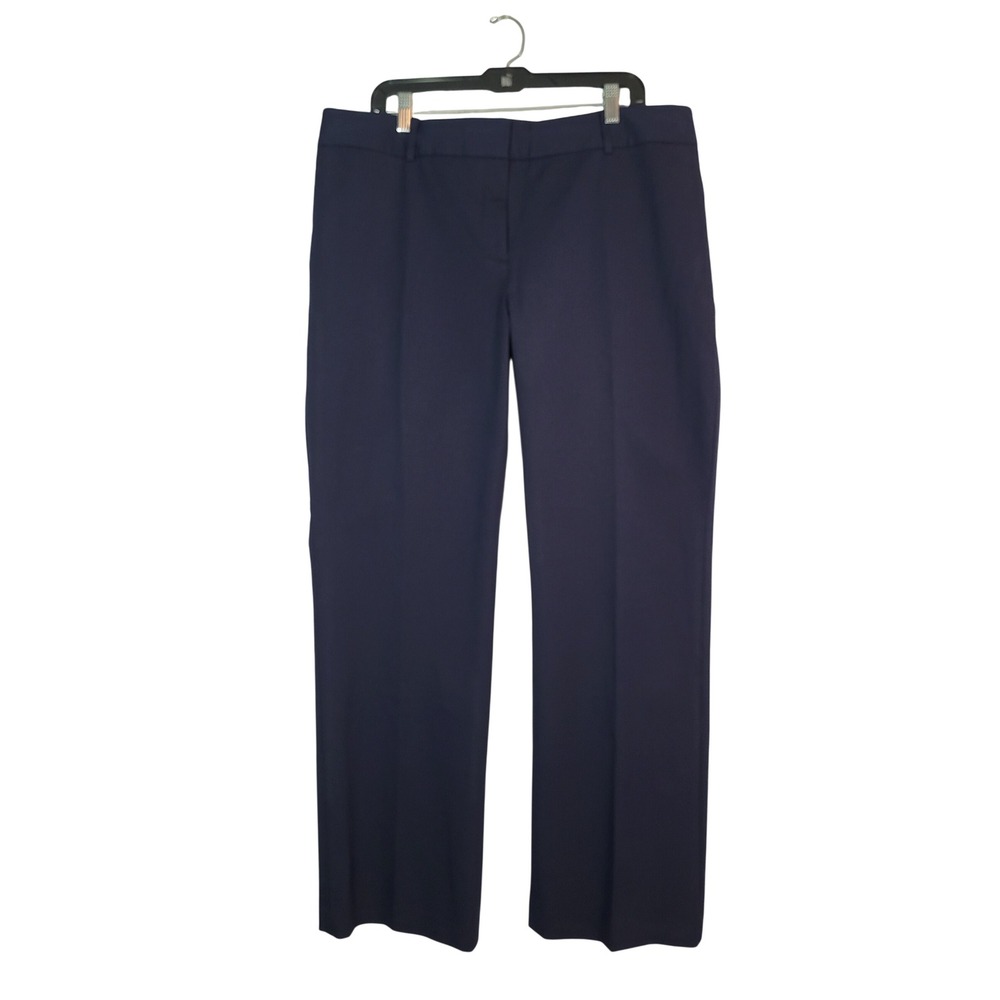 Talbots Newport Pant 18W Navy Trouser Elastic Waist Leg Full Length Stretch NEW